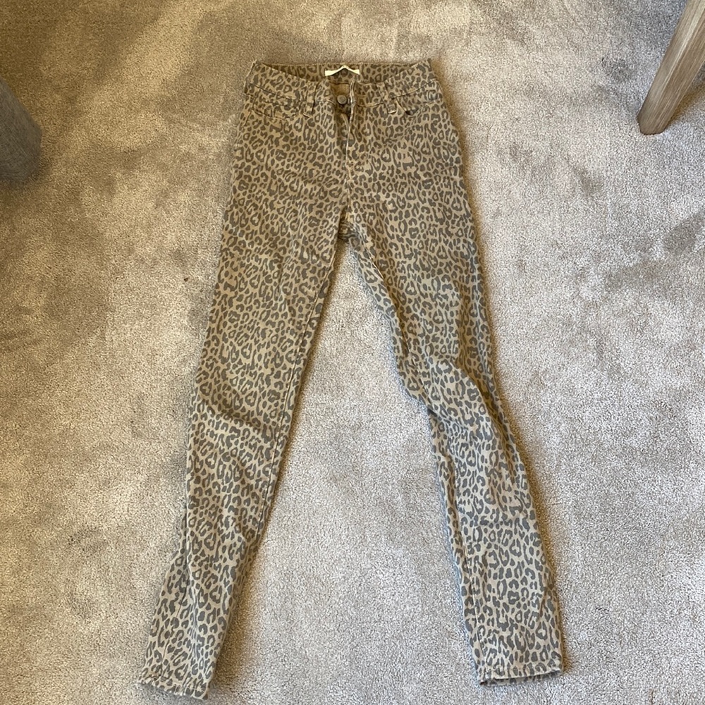 cheetah high rise jeggings